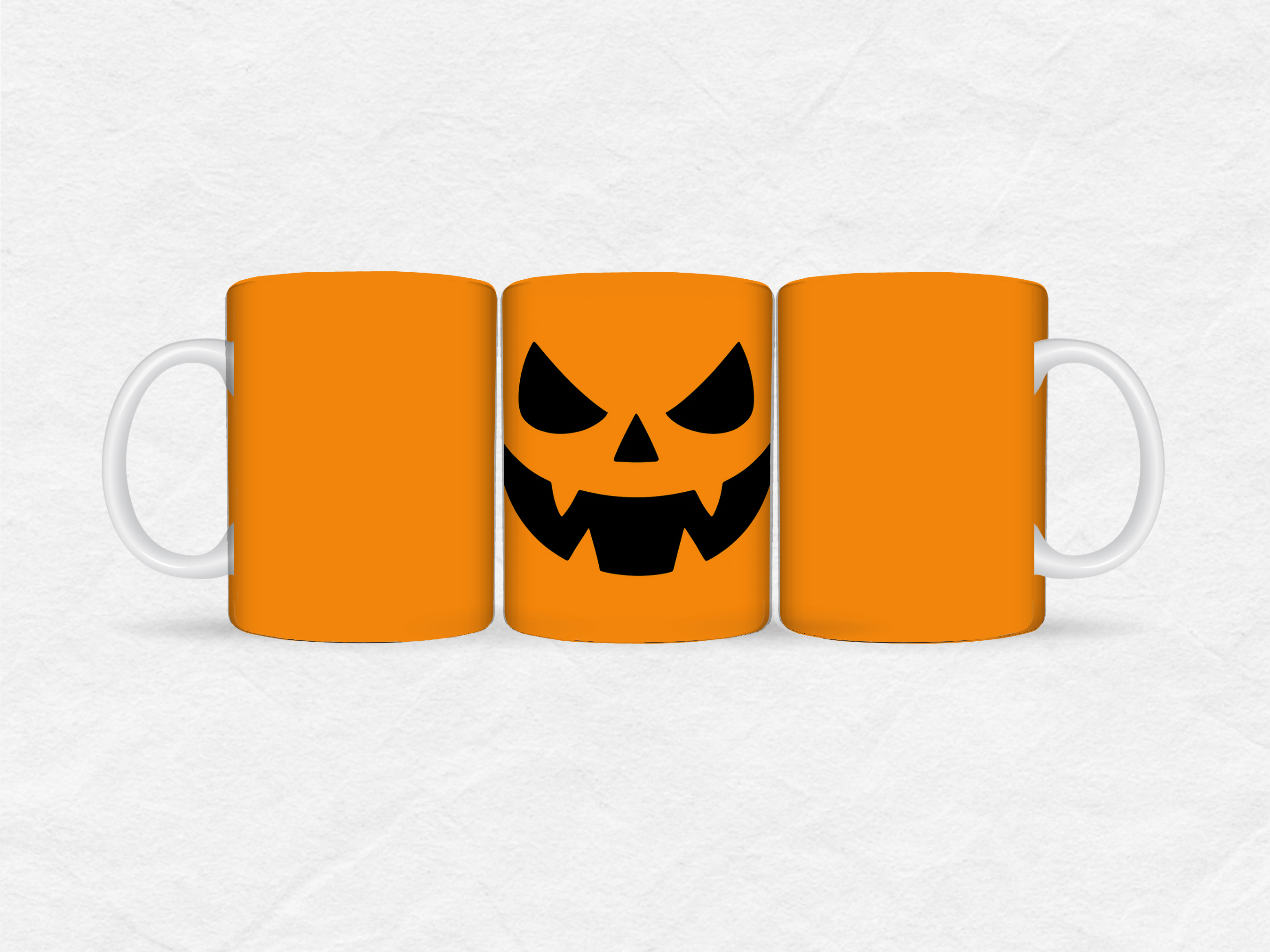Mug Halloween – Visage de Citrouille Orange
