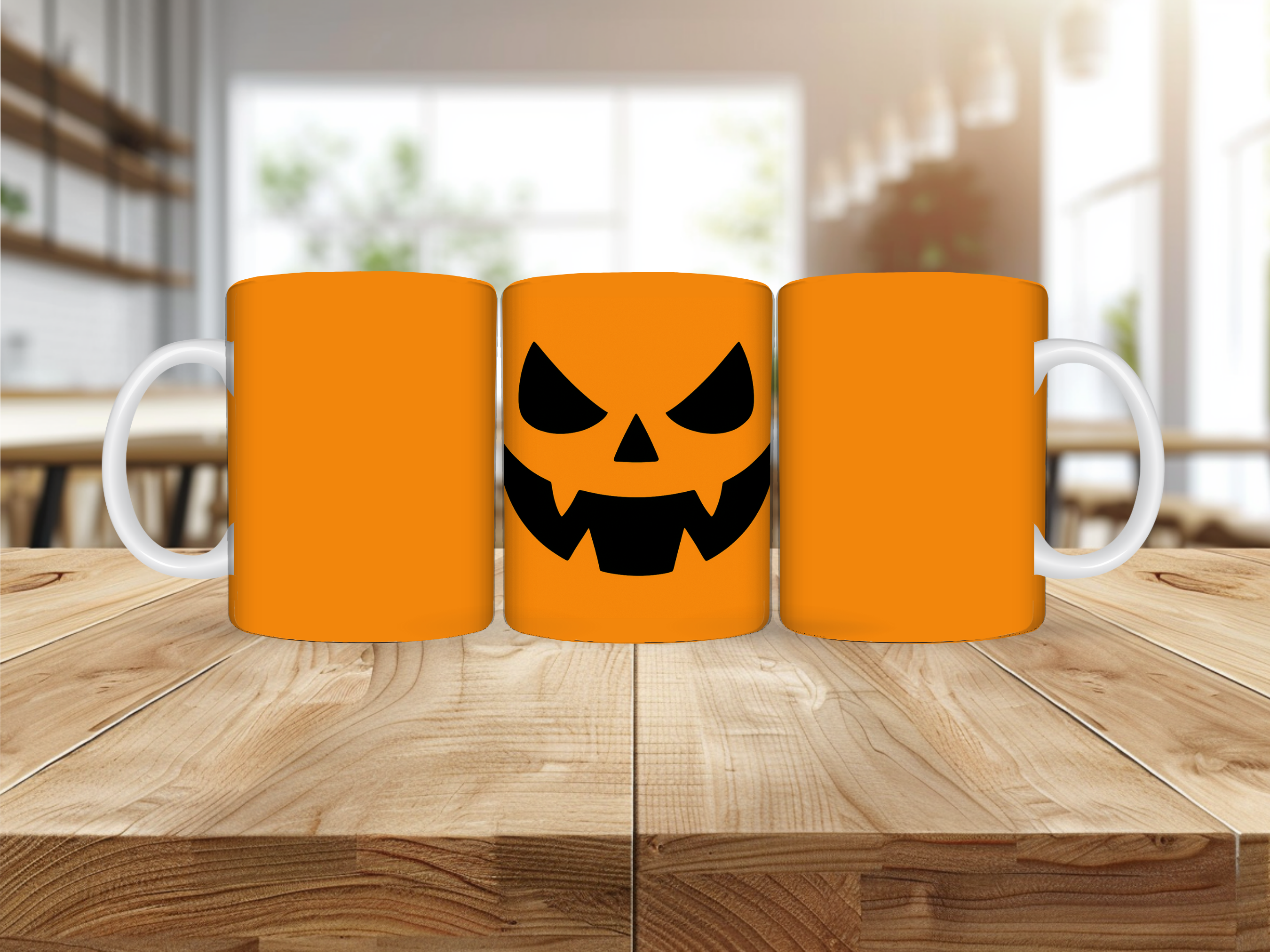 Mug Halloween – Visage de Citrouille Orange