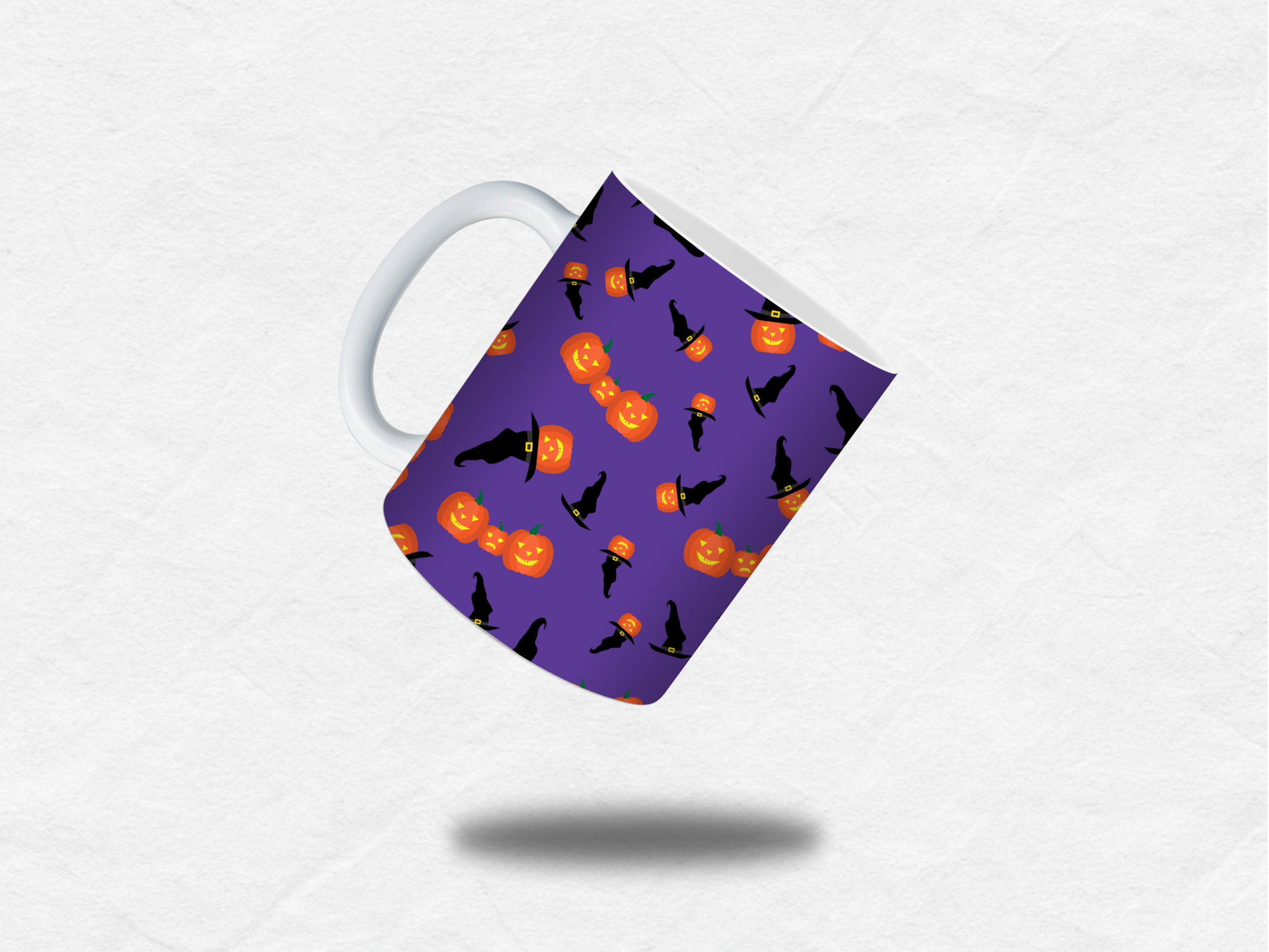 Mug Halloween – Citrouilles et Chapeaux de Sorcière