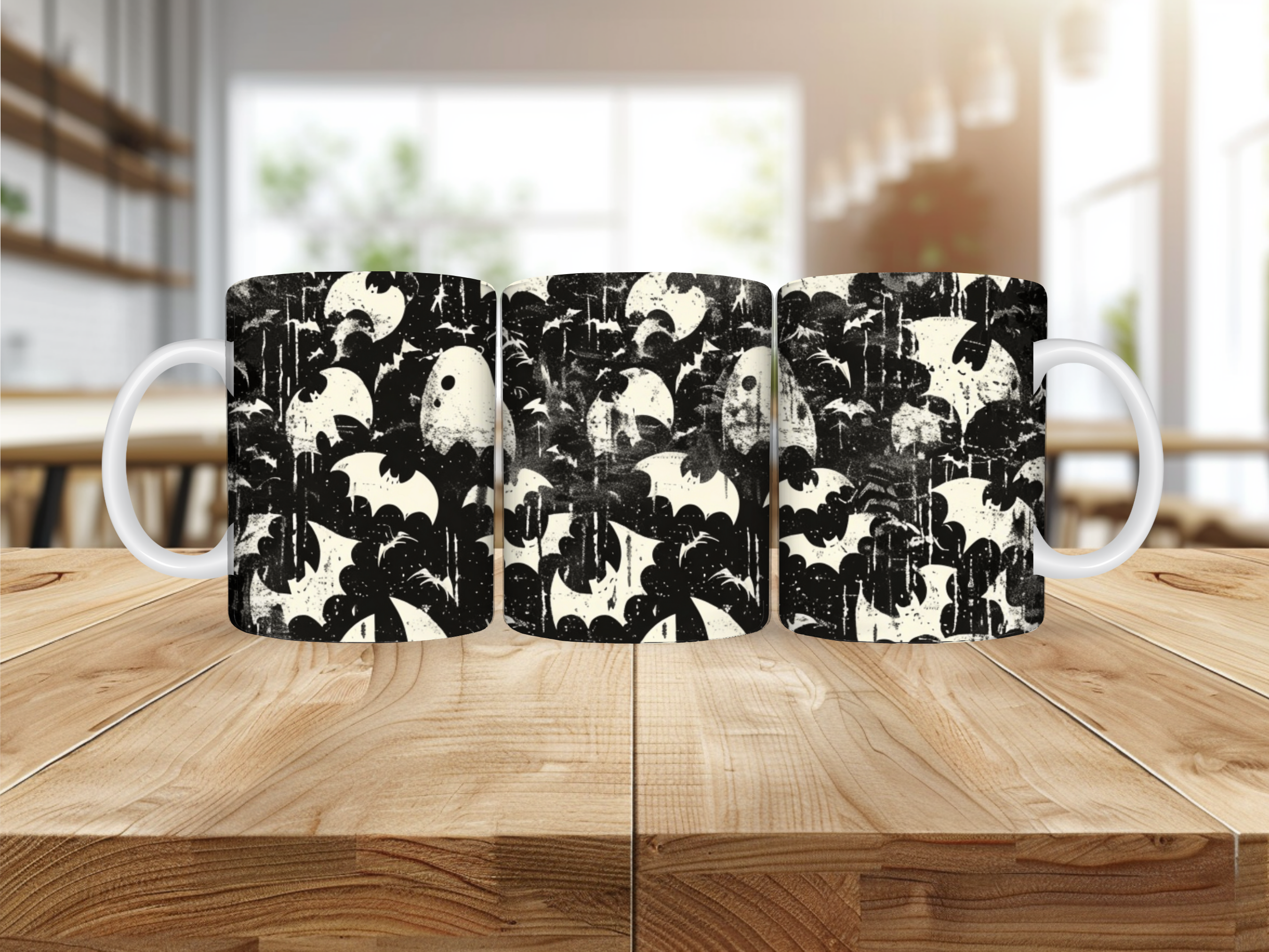 Mug Halloween – Fantômes et Chauves-Souris