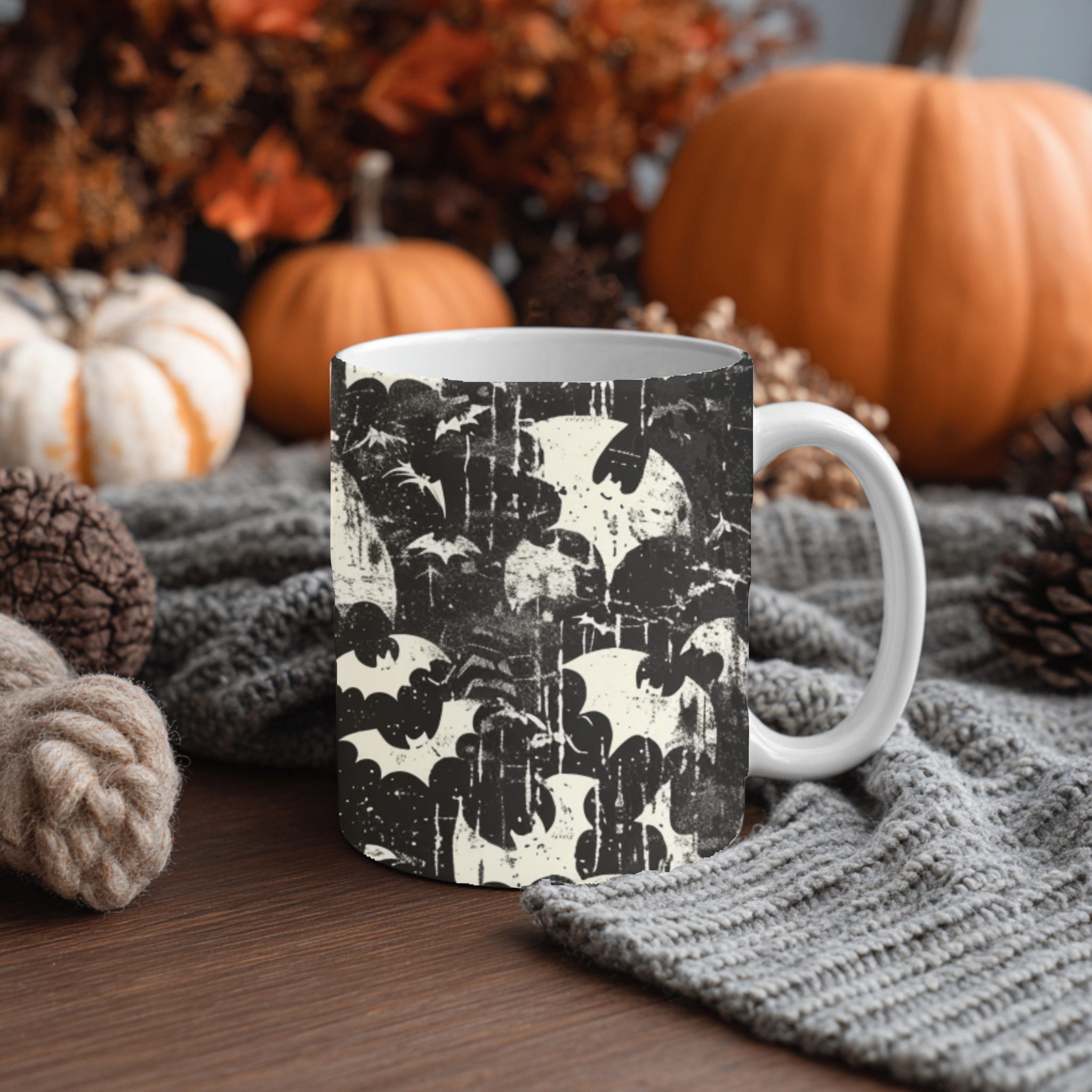 Mug Halloween – Fantômes et Chauves-Souris