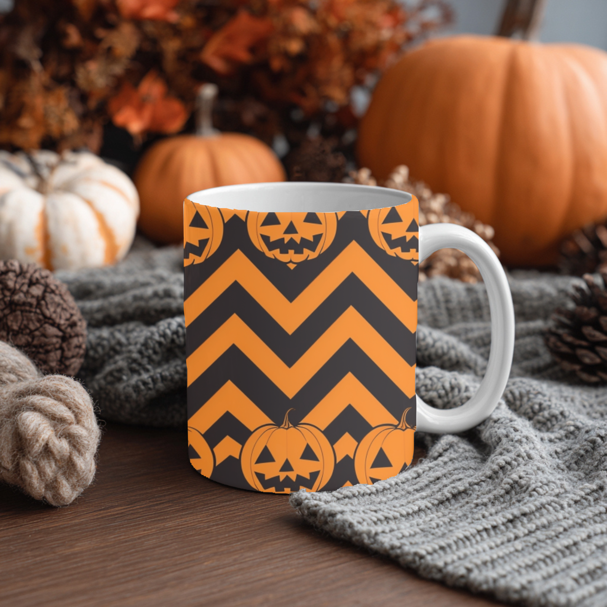Mug Halloween – Zigzag Citrouilles