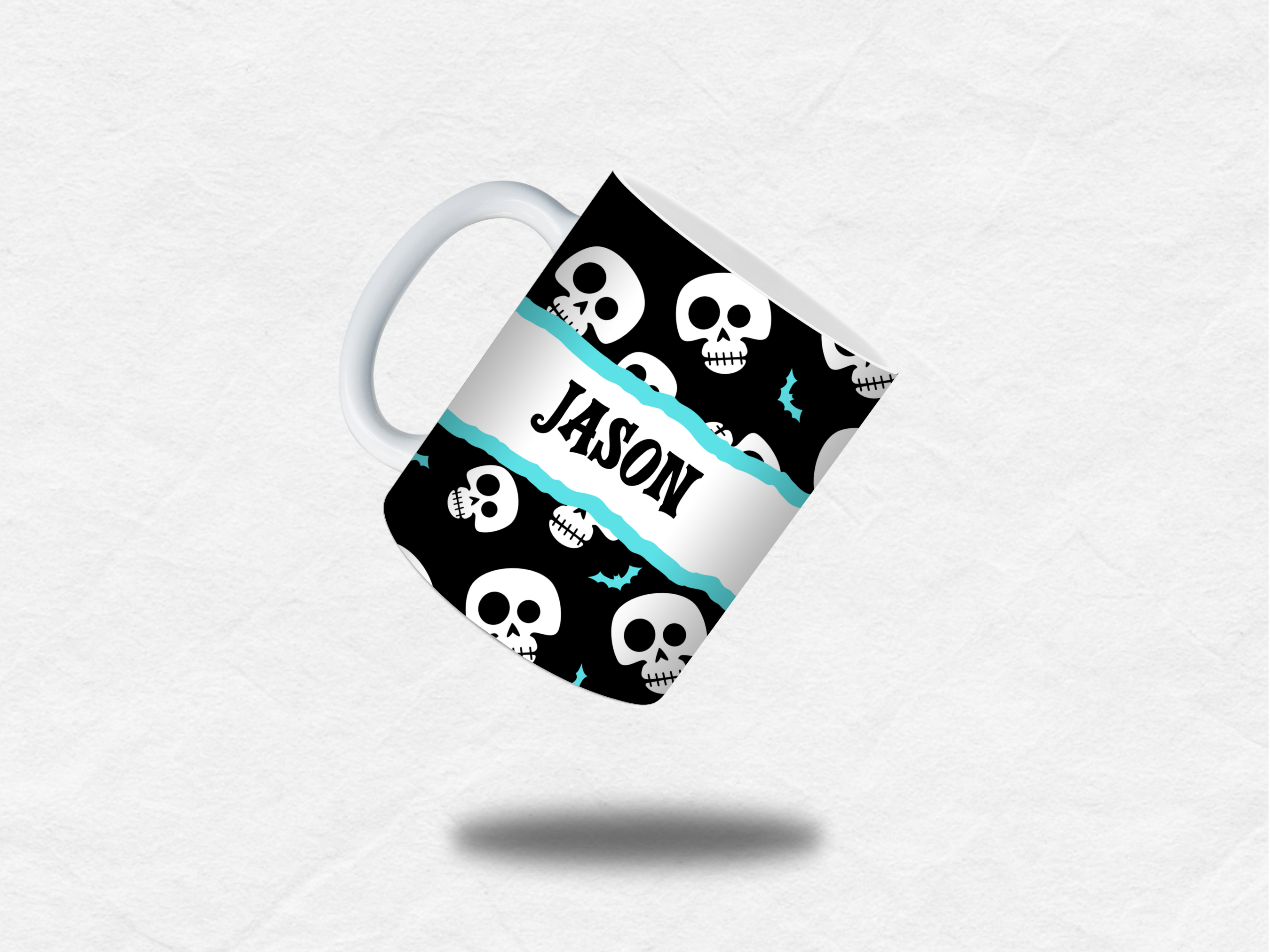 Mug personnalisé garçon Halloween - Tête de mort