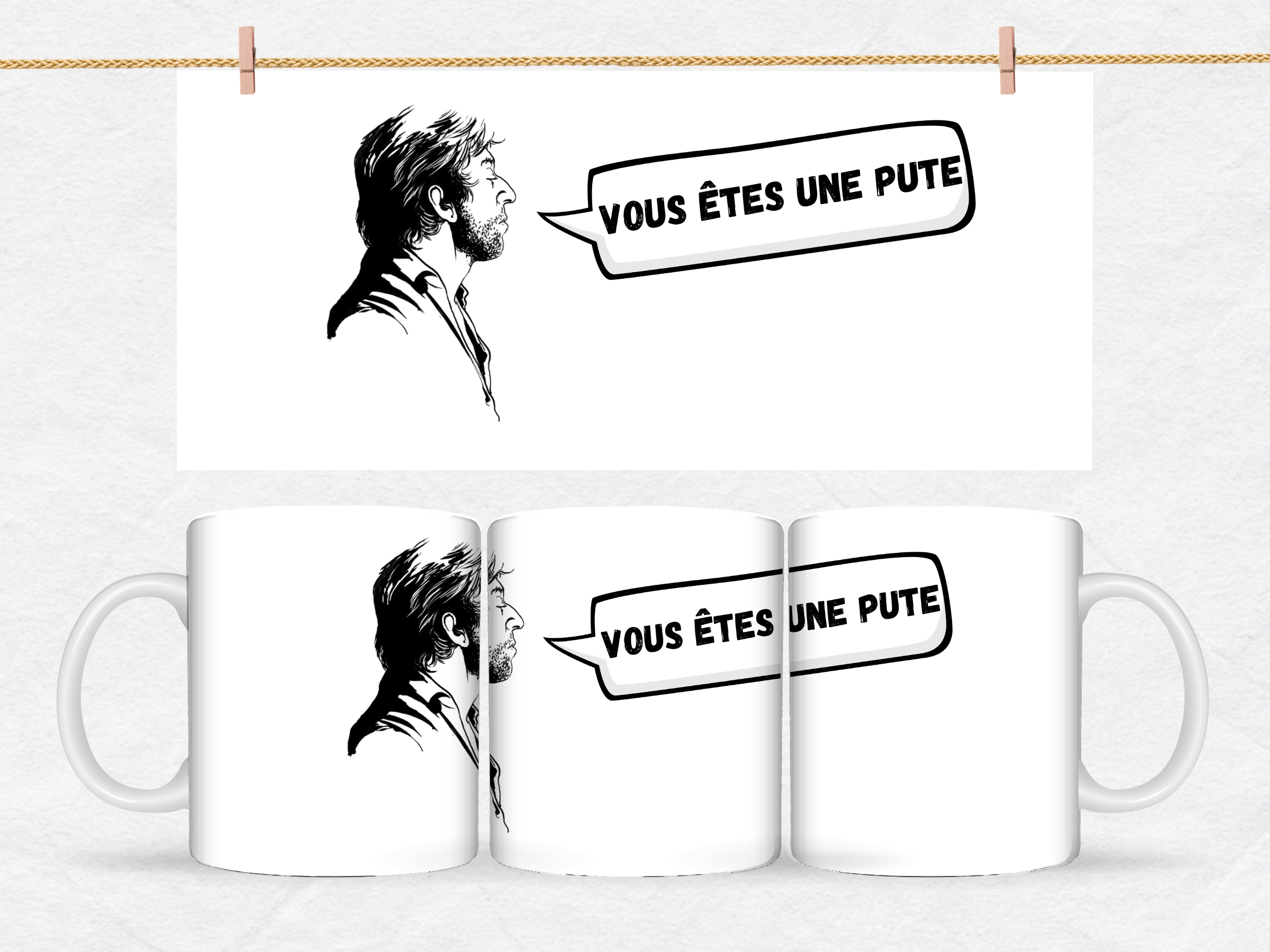 Mug humour – “Vous êtes une pute” (mème parodique)
