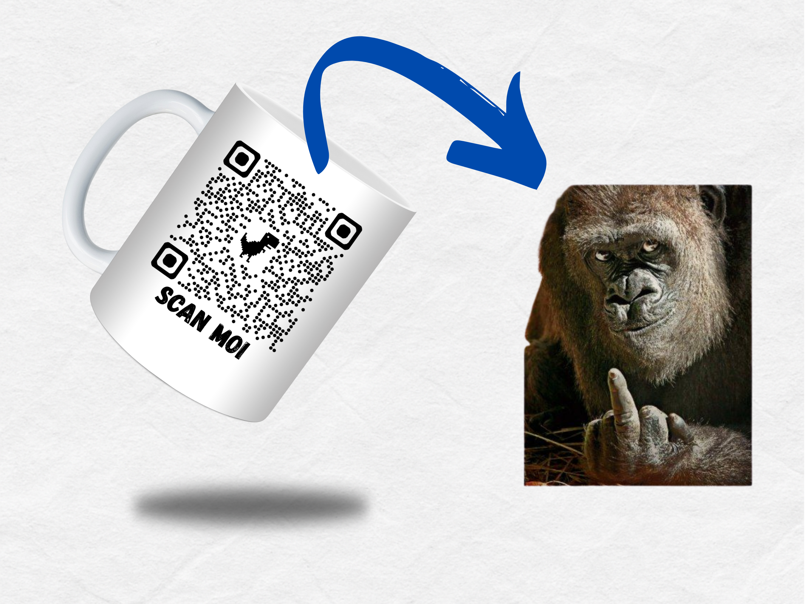 Mug humour QR Code – “Scan moi”