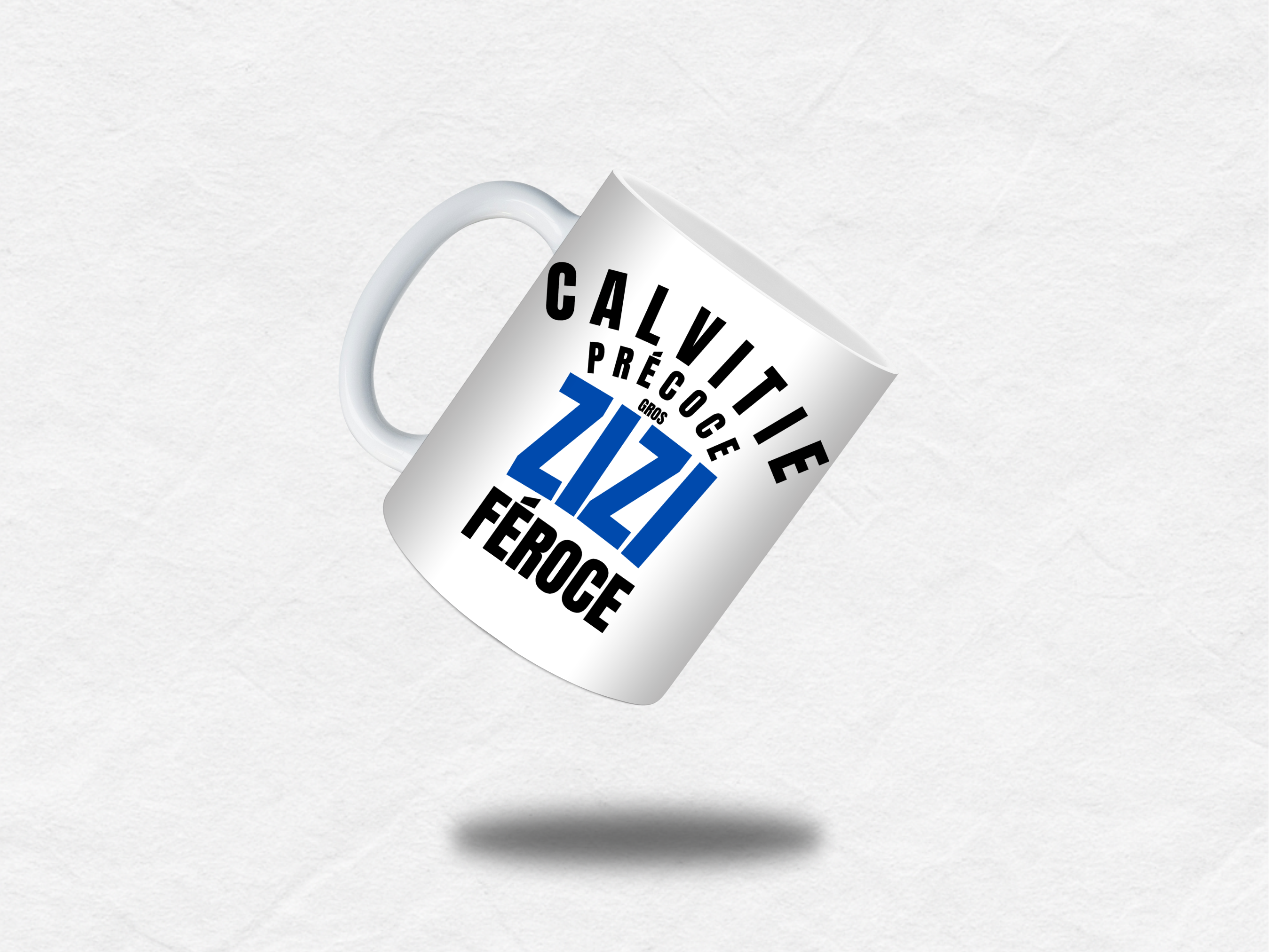 Mug humour 18+ – “Calvitie précoce, gros zizi féroce”