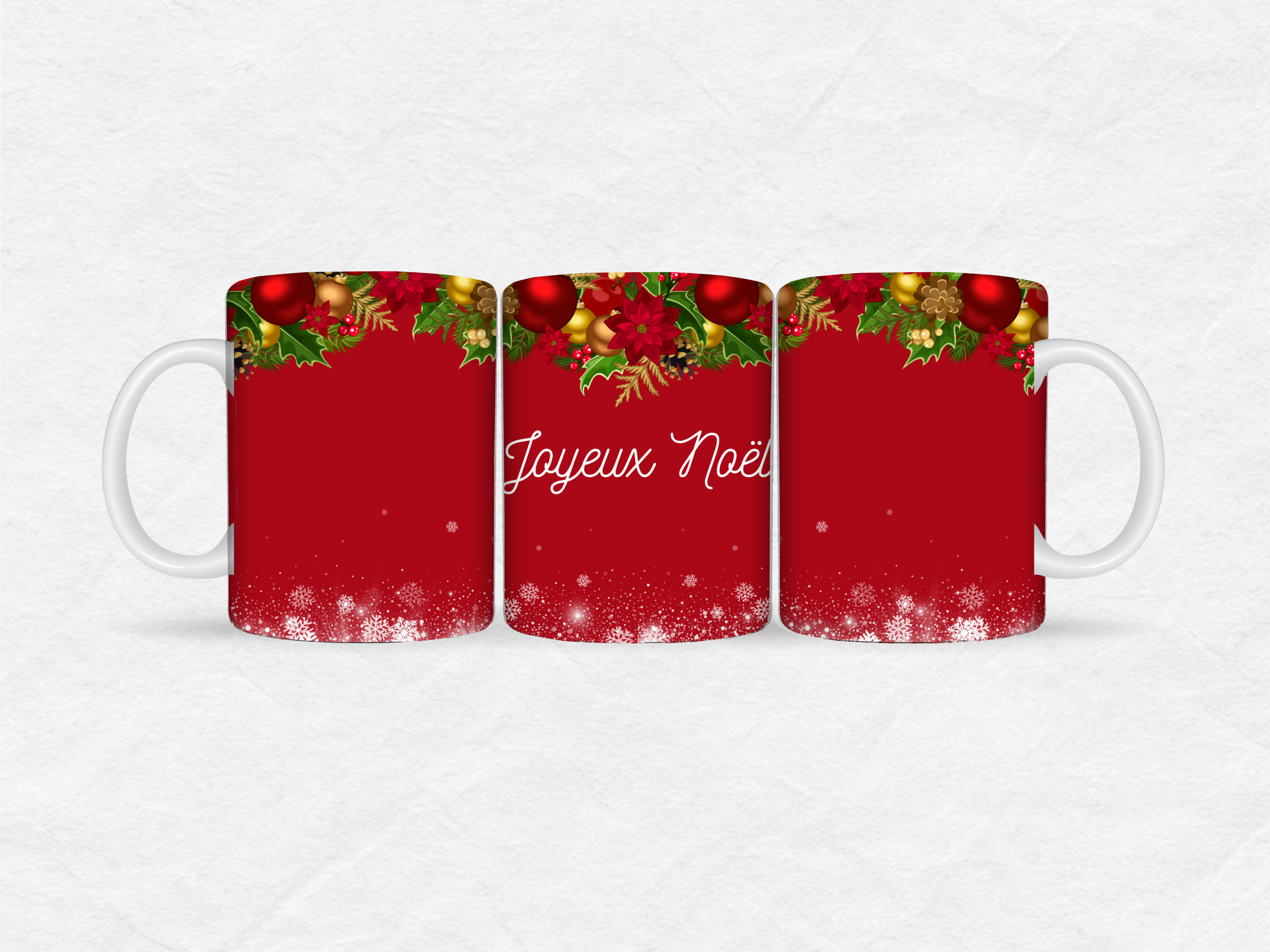 Mug Noël – Joyeux Noël rouge festif