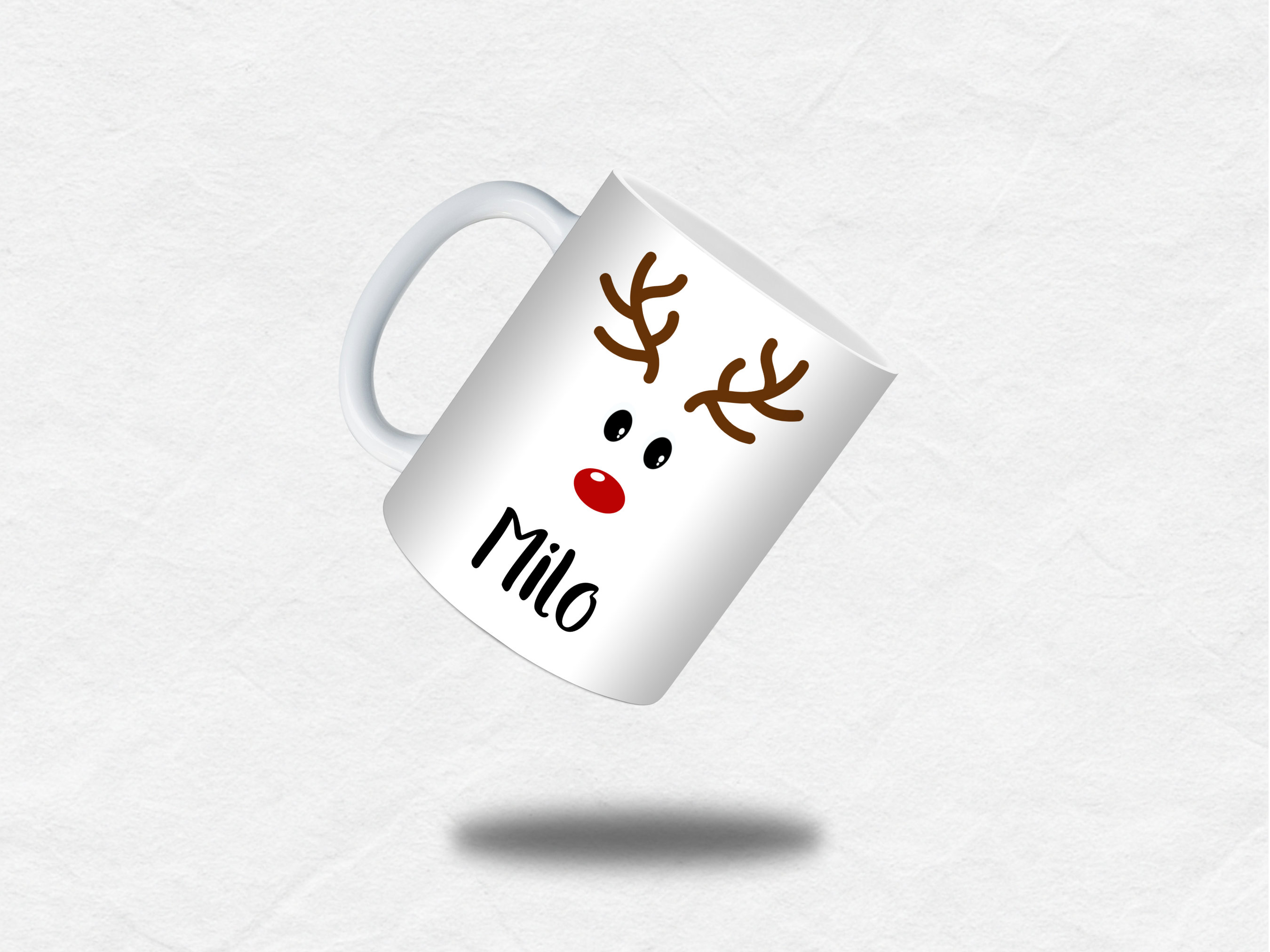 Mug Noël personnalisable – Renne avec prénom