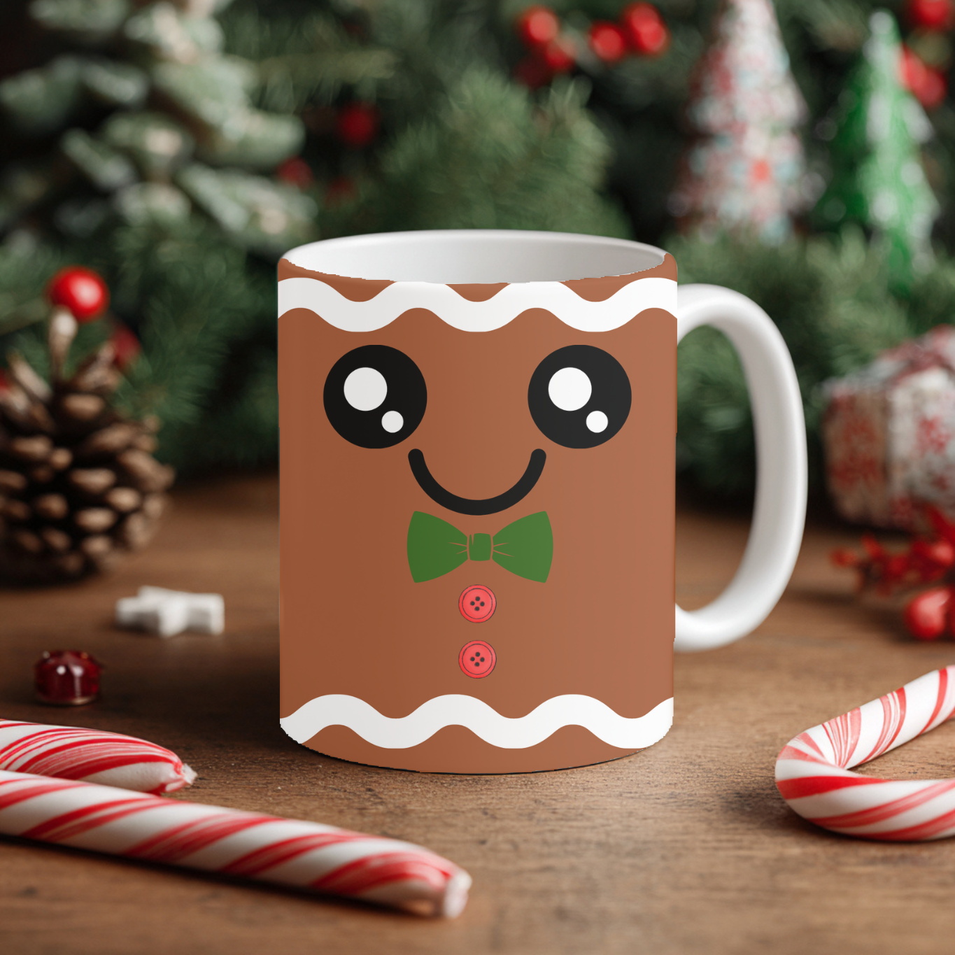 Mug Noël – Design biscuit pain d’épices