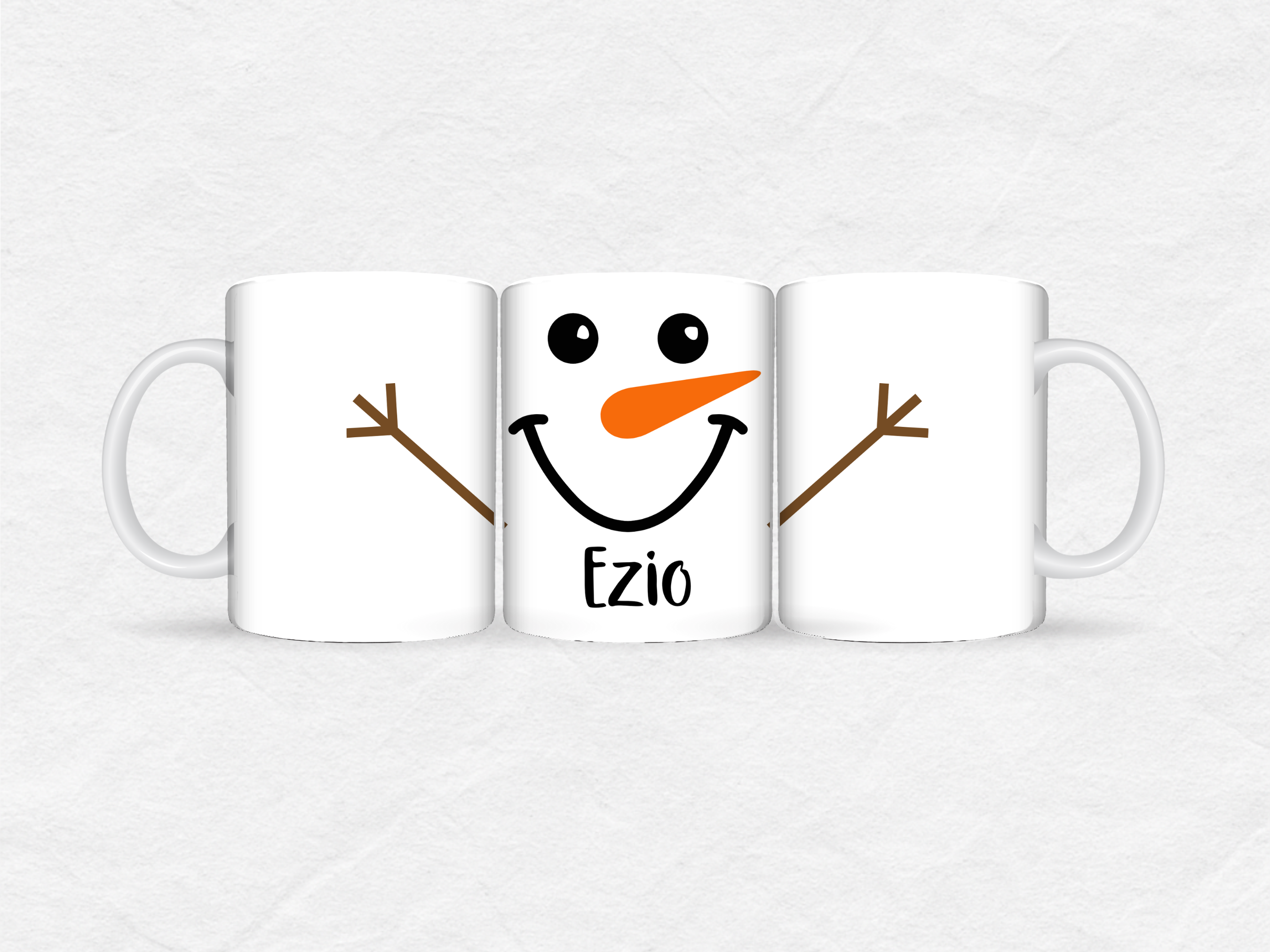 Mug Noël personnalisable – Bonhomme de neige avec prénom