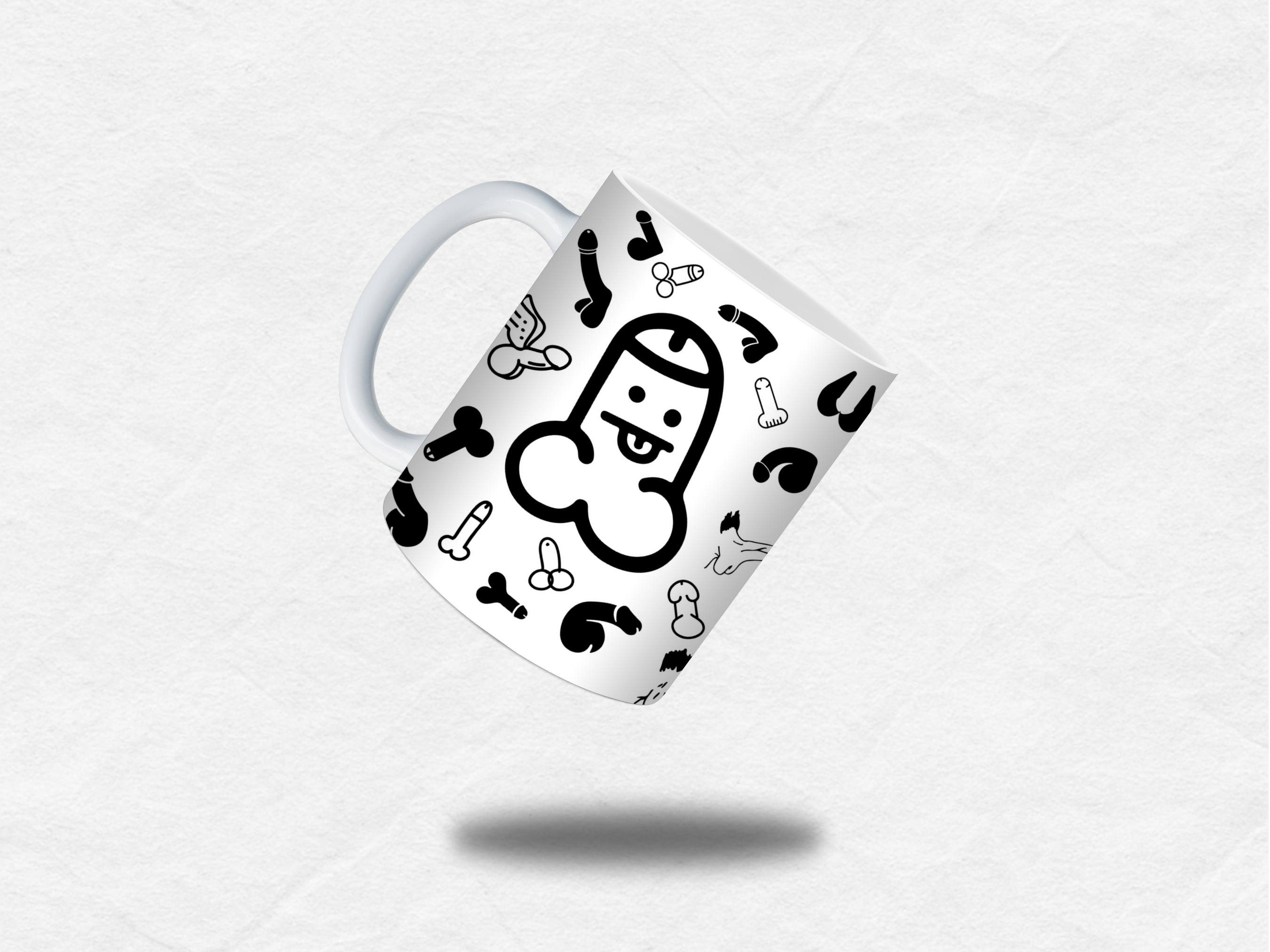 Mug 18+ – Doodle osé en noir et blanc