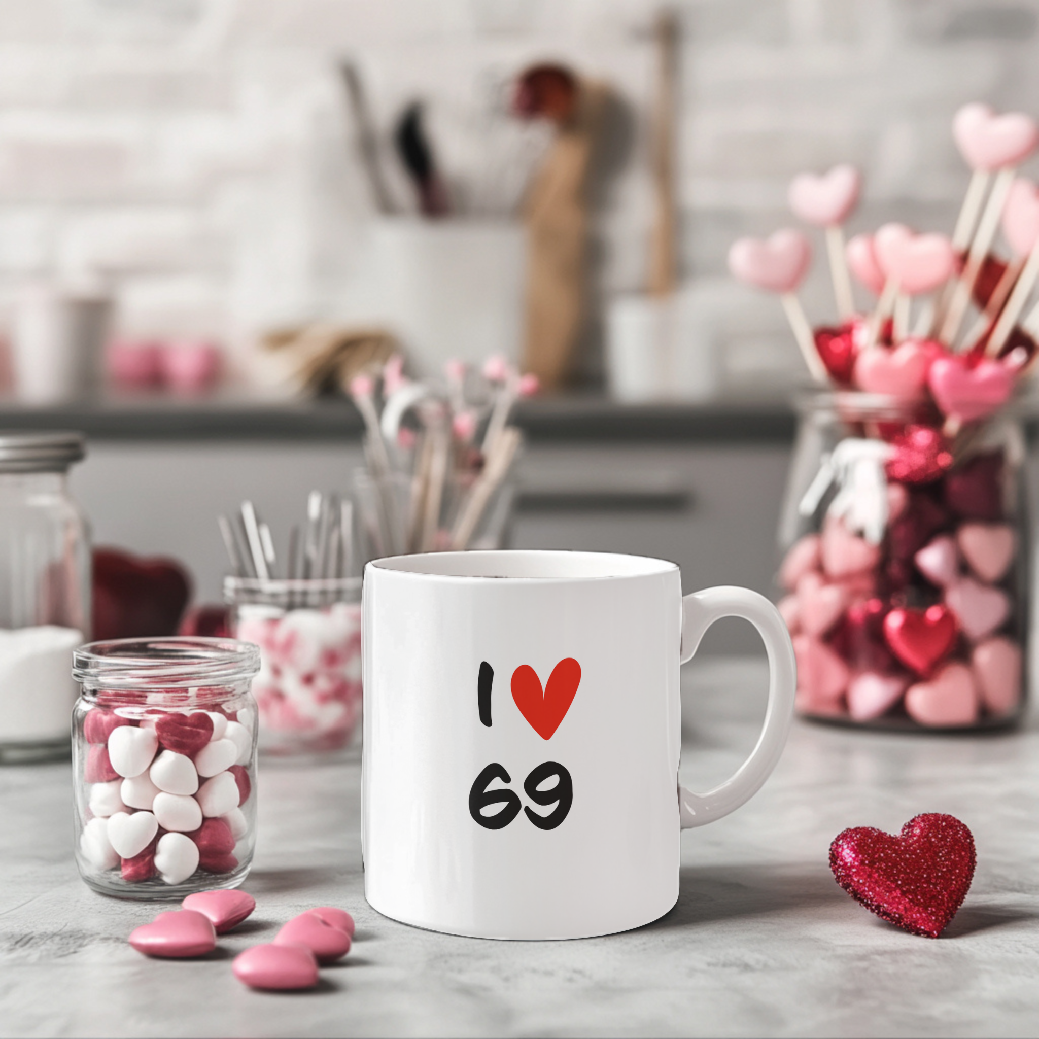 Mug humour 18+ – “I ❤️ 69”