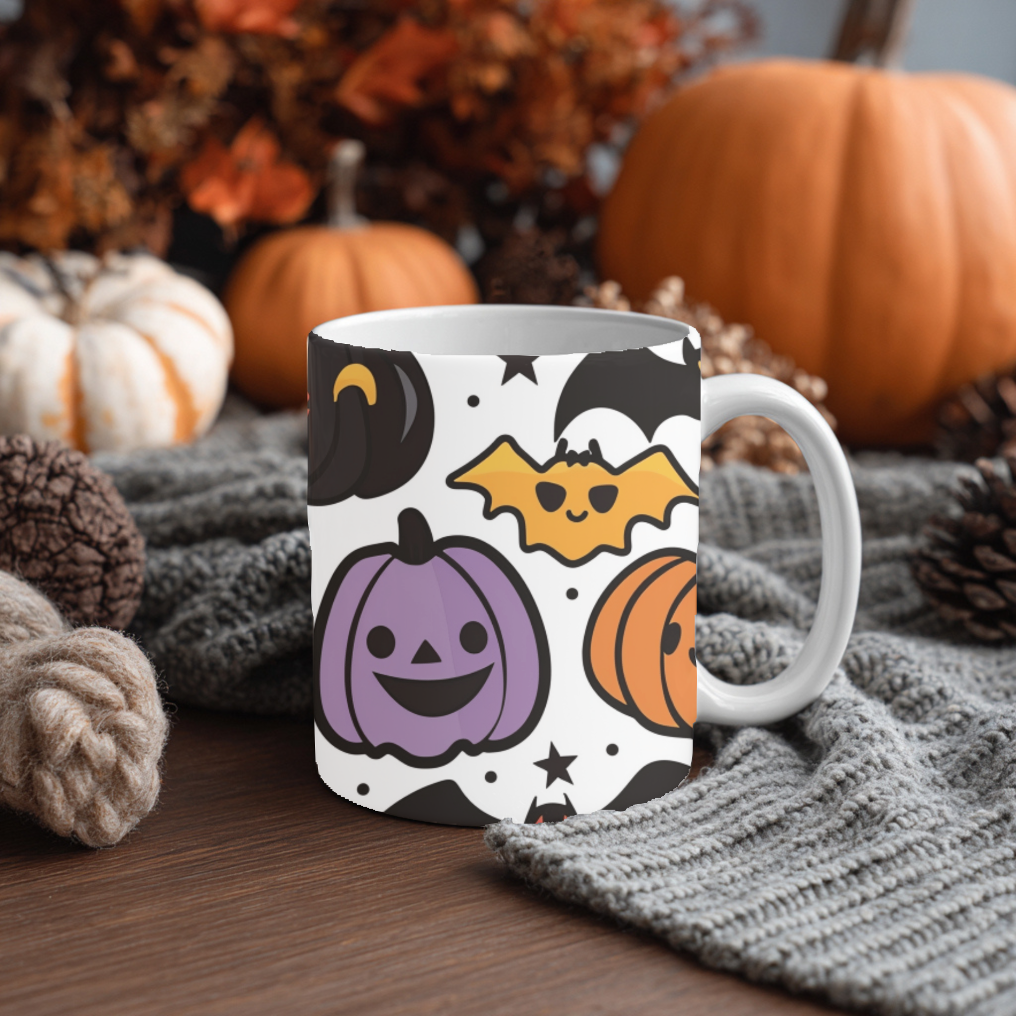 Mug Halloween – Motifs Cartoon Colorés