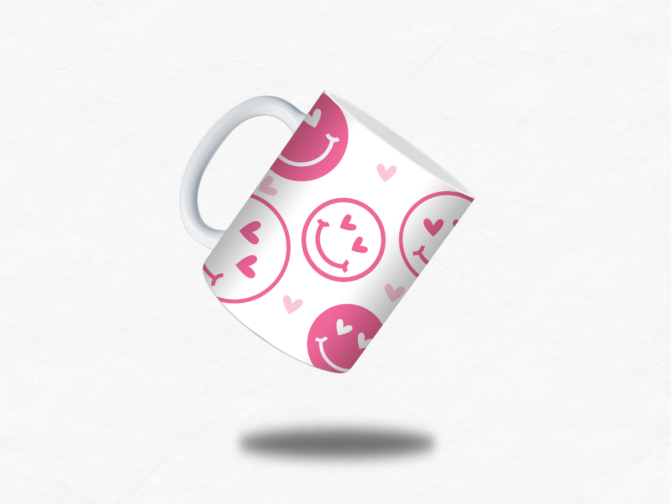 Mug Amour – Smileys roses et cœurs tendres